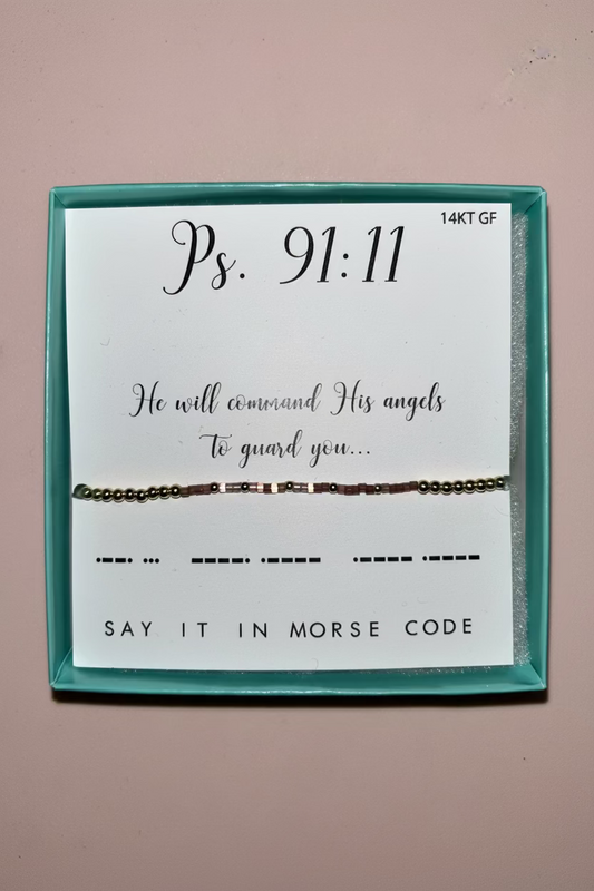Ps. 91:11 Beaded Dot & Dash Bracelet