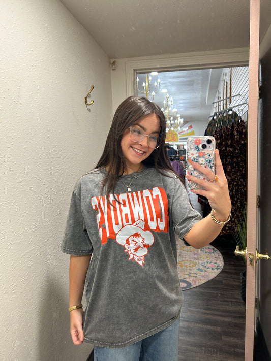 Gameday Grey Washed Tee