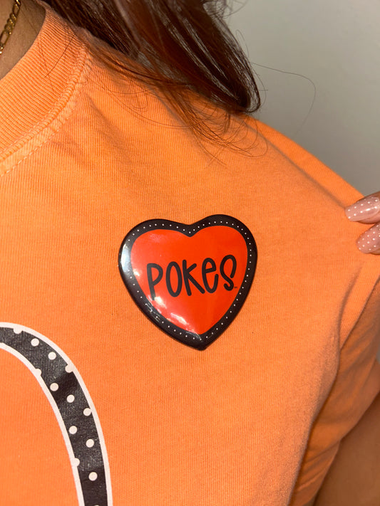 Pokes Heart Button