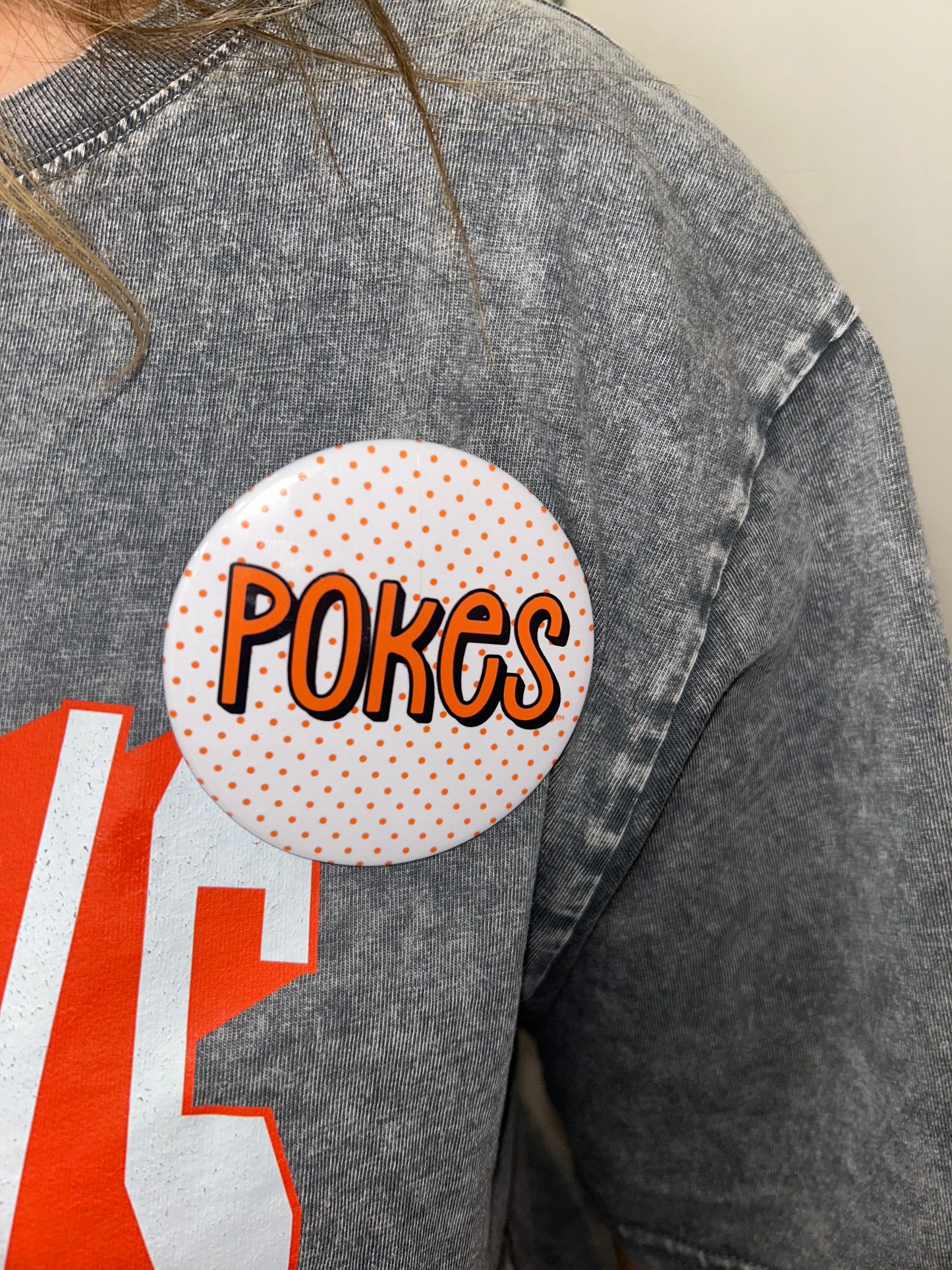 Pokes Polka Dot Button