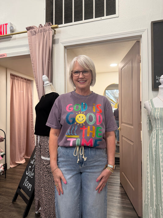 God Is Good Purple T-shirt (117)