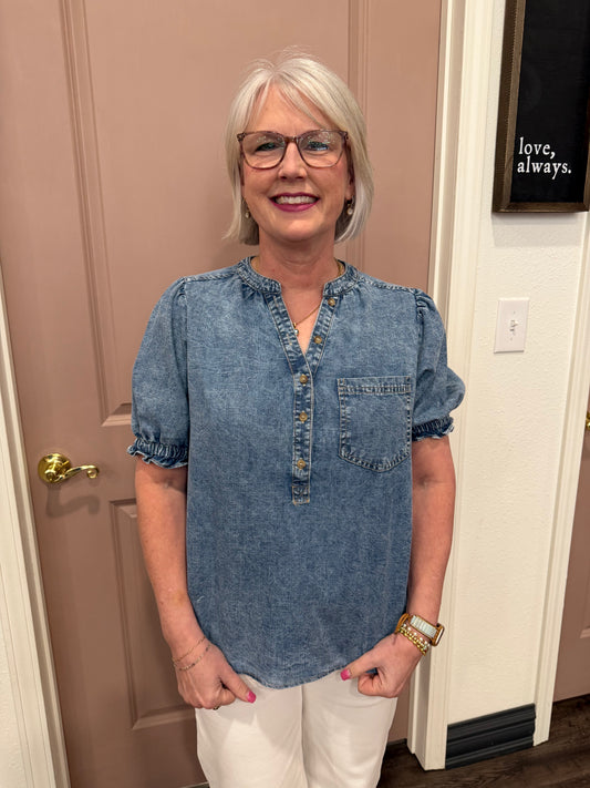 Simply Classic Denim Blouse