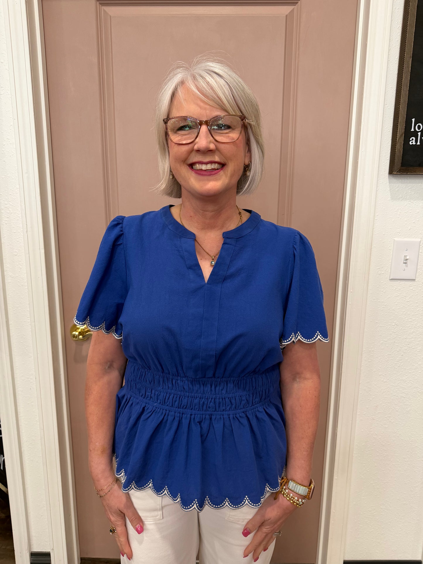 Skyline Scallop Blouse