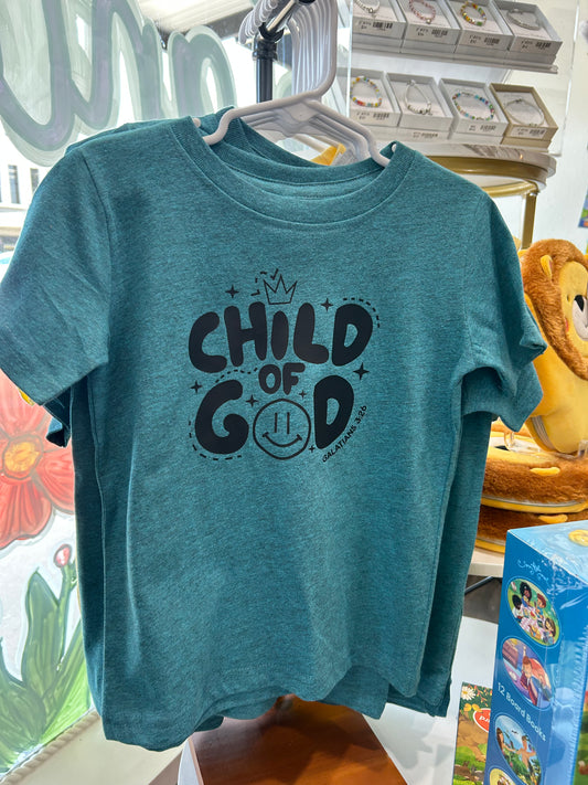 Child Of God Heather Blue Toddler T-shirt