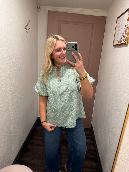 Mint Beauty Blouse (117)