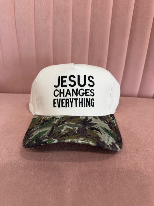 Jesus Changes Everything Camo Hat