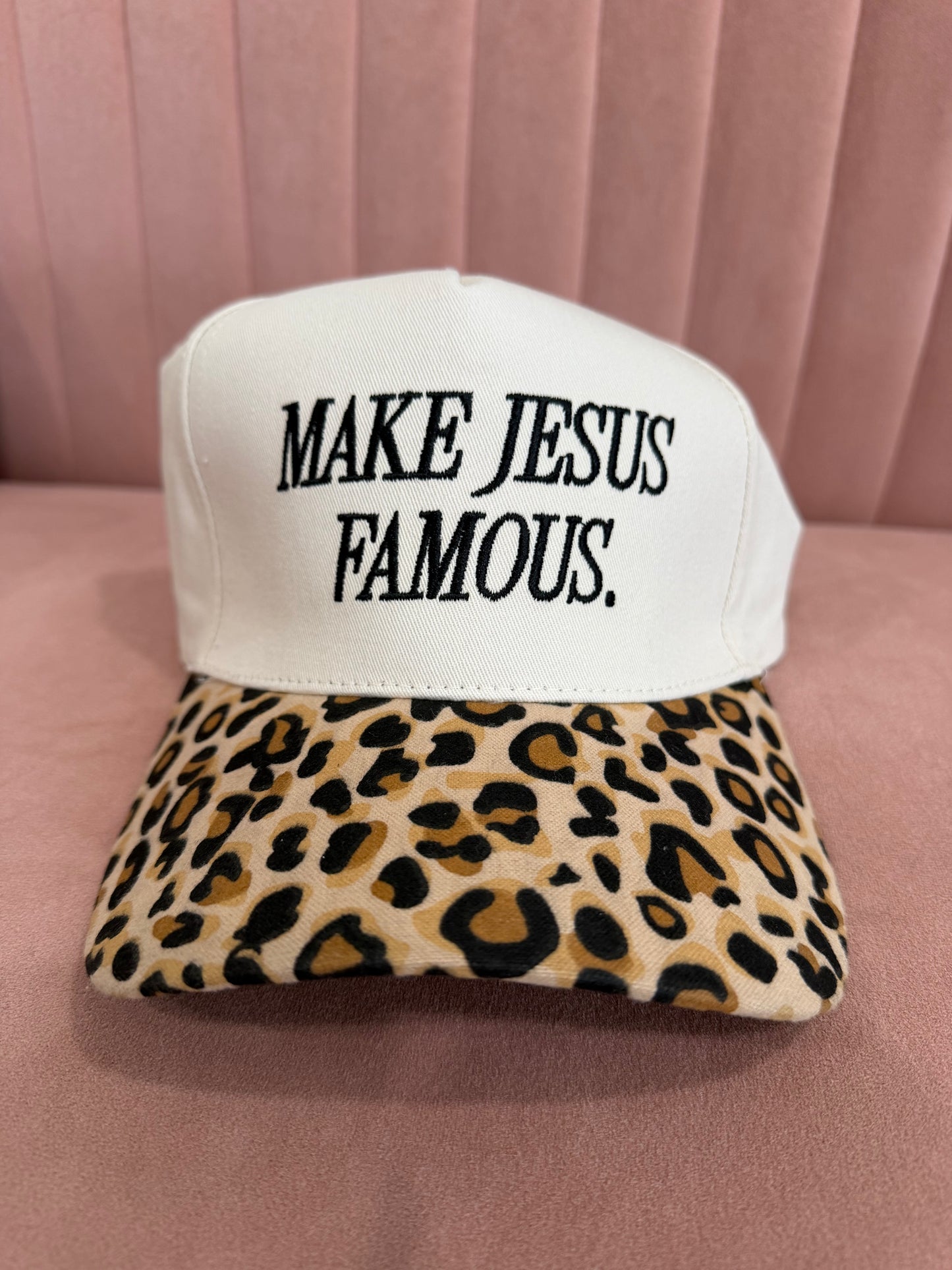 Make Jesus Famous Cheetah Hat