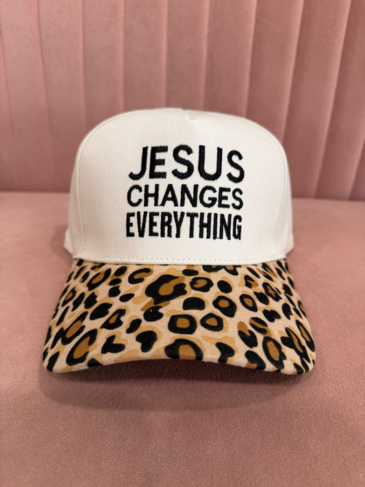 Jesus Changes Everything Cheetah Hat