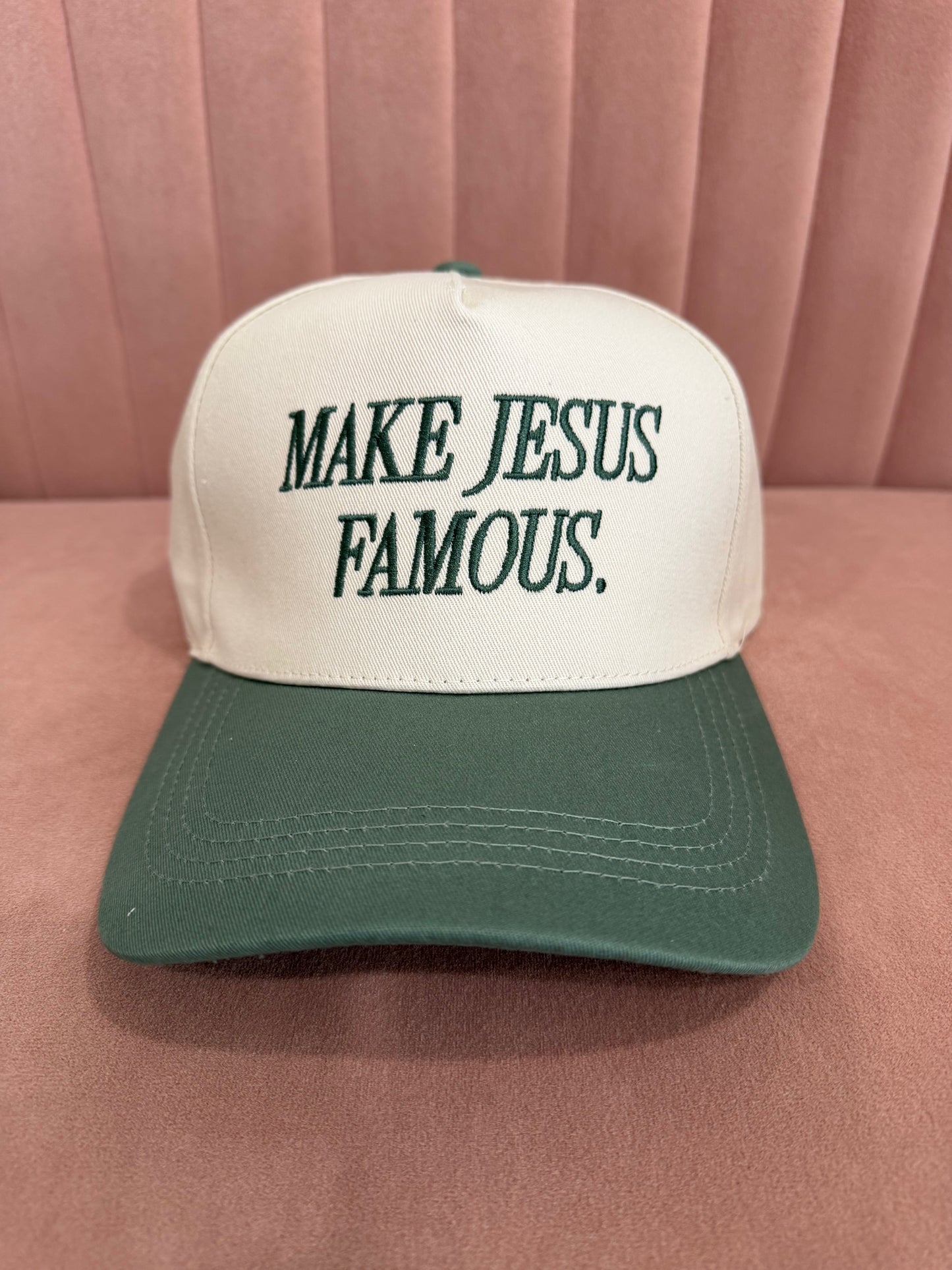 Make Jesus Famous Green Hat