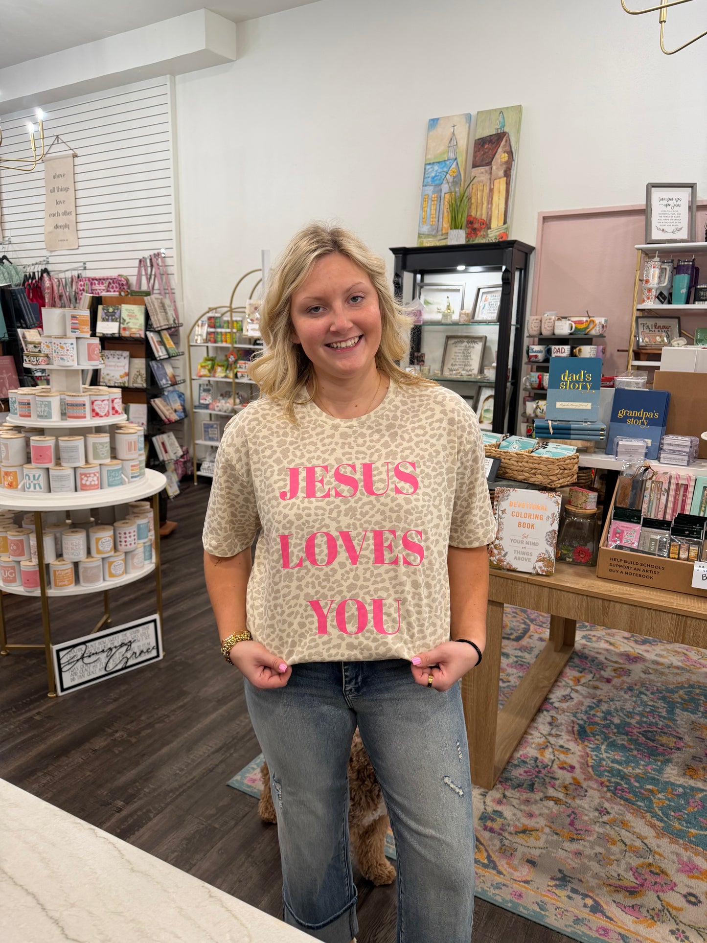 Jesus Loves You Cheetah T-shirt