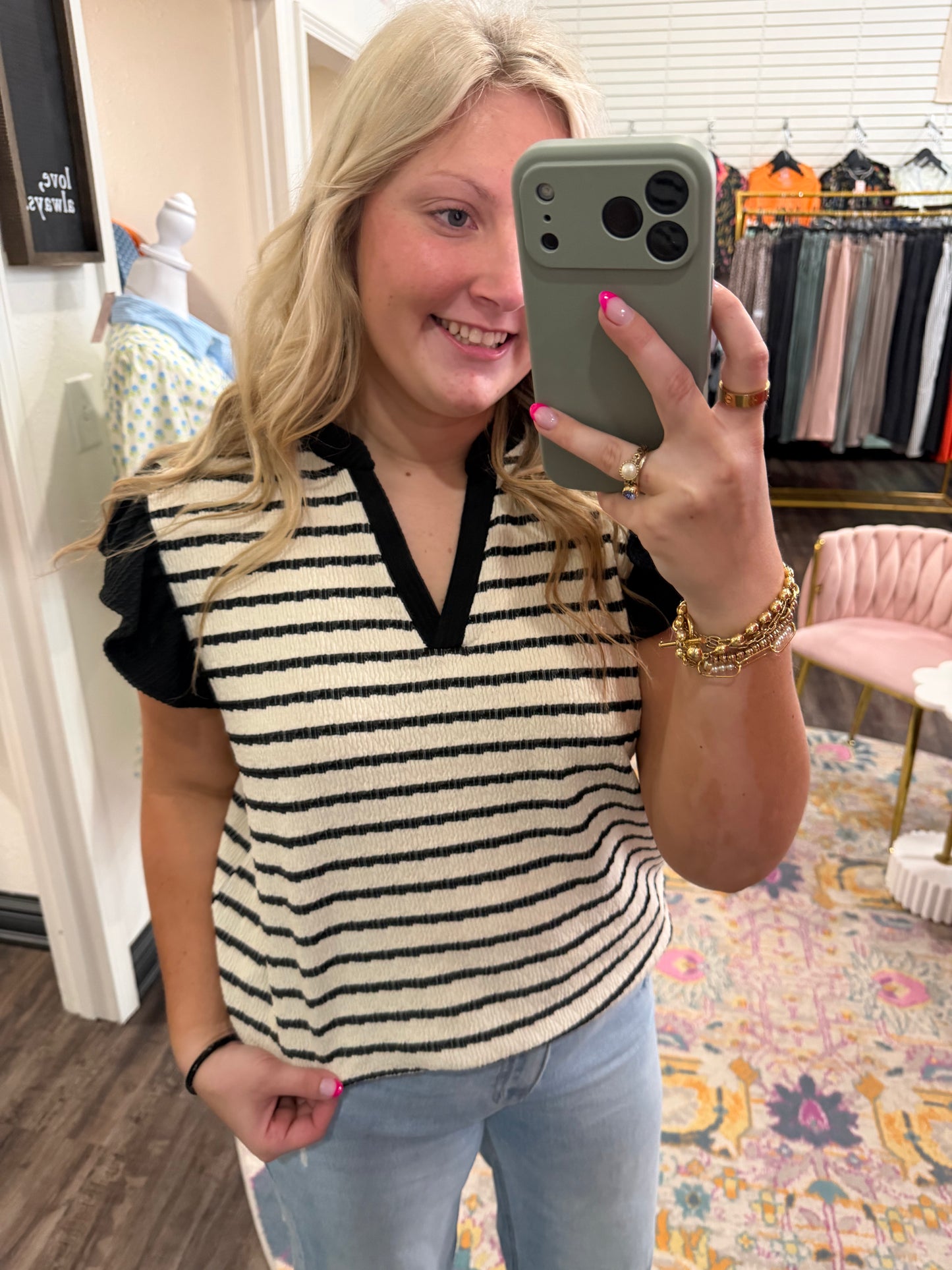 Timeless Stripe Blouse (117)