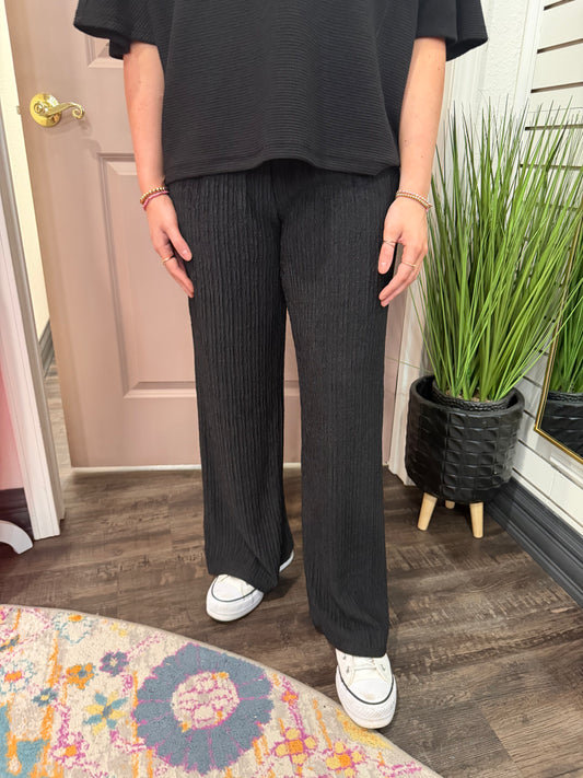 Essential Knit Black Pants (117)