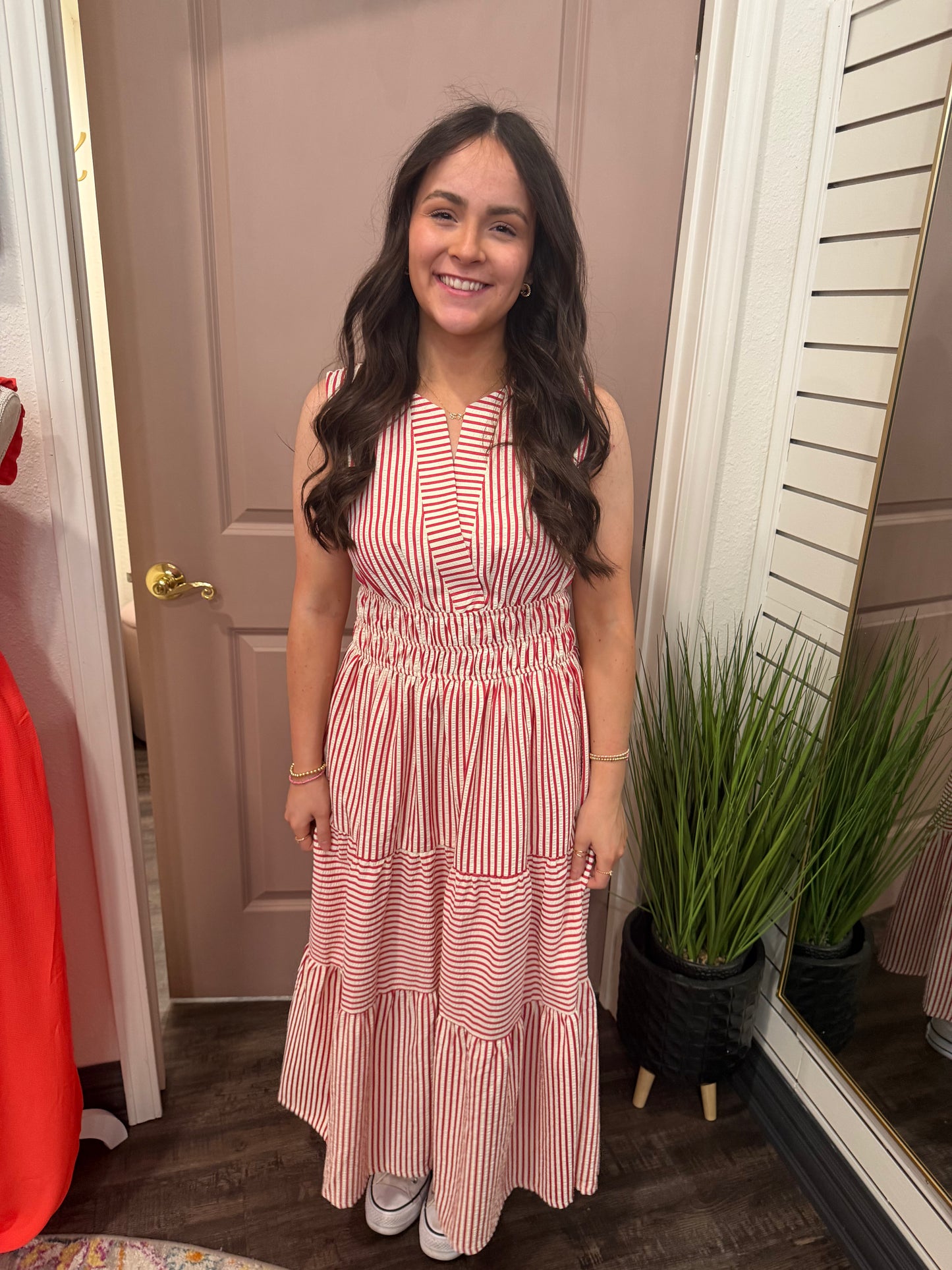 Red Radiant Heart Midi Dress