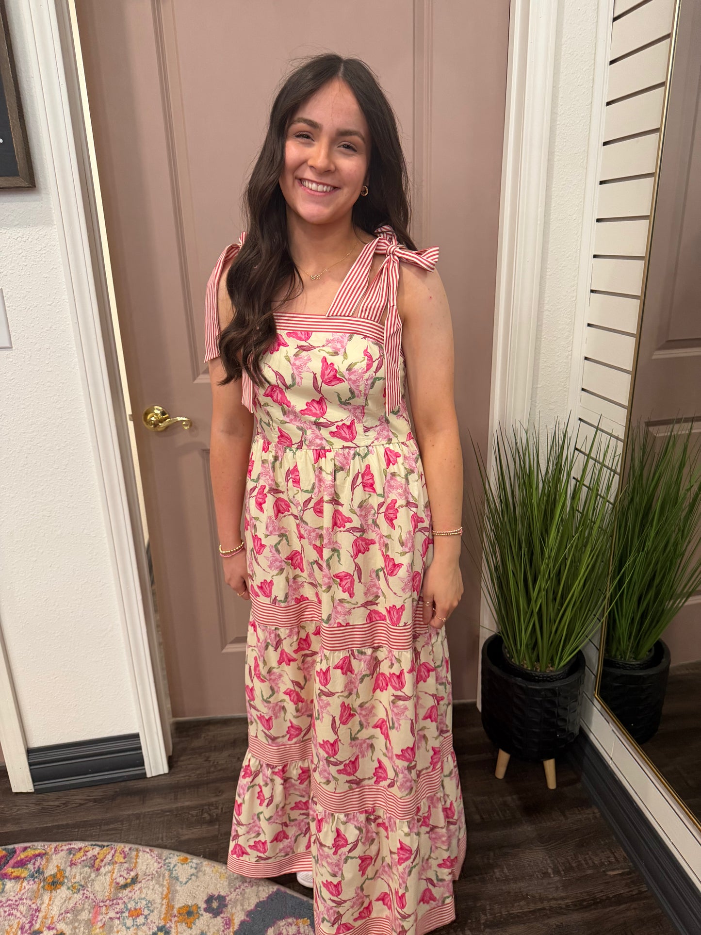 Blush Blooms Maxi Dress
