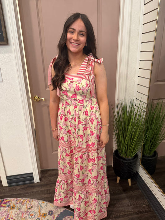 Blush Blooms Maxi Dress