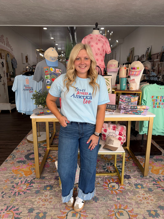 Loves Jesus & America Too Tshirt (117)