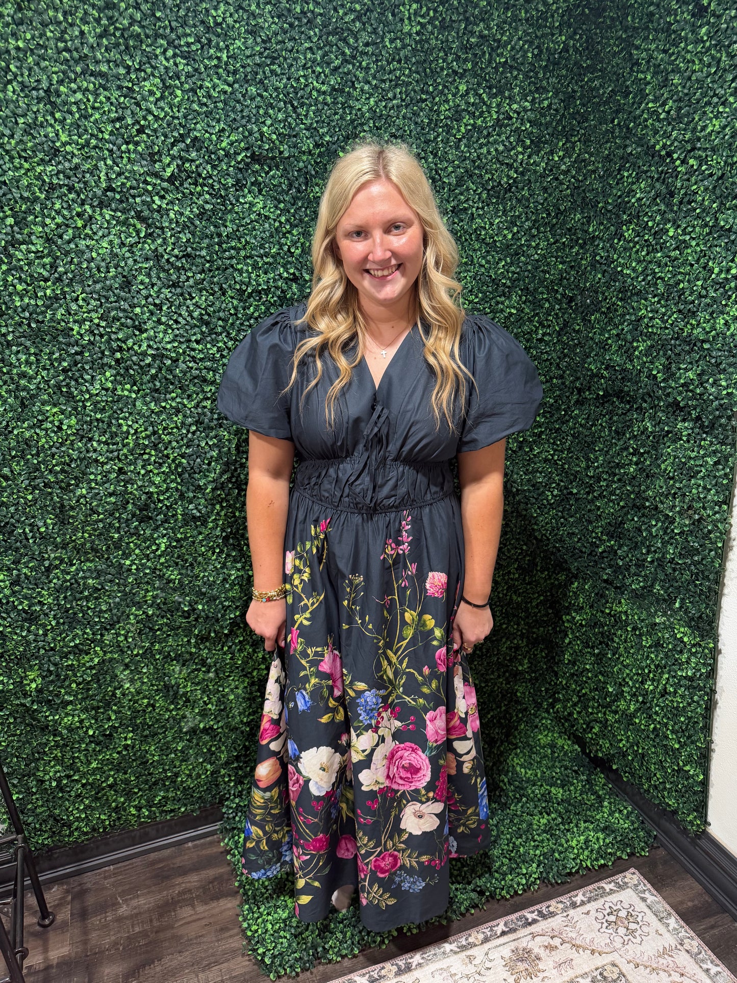 Blooming Joy Navy Floral Dress (117)