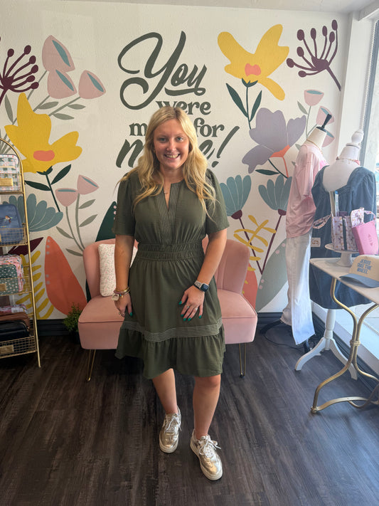 Olive Trails Dress