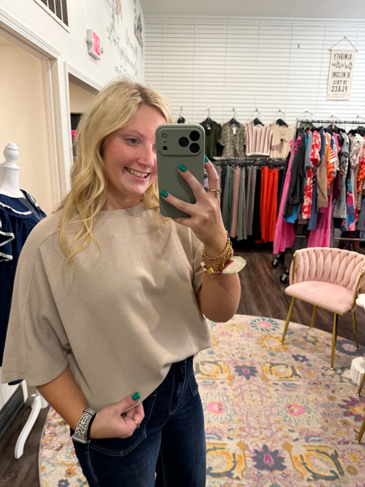 Tan Everyday Knit Top (117)