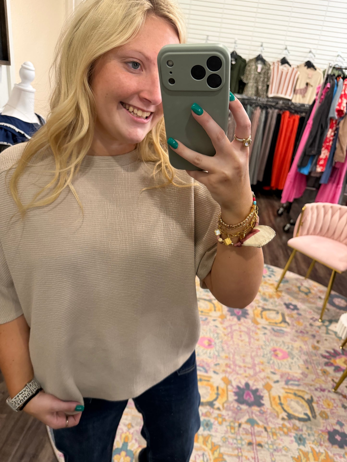 Tan Everyday Knit Top (117)