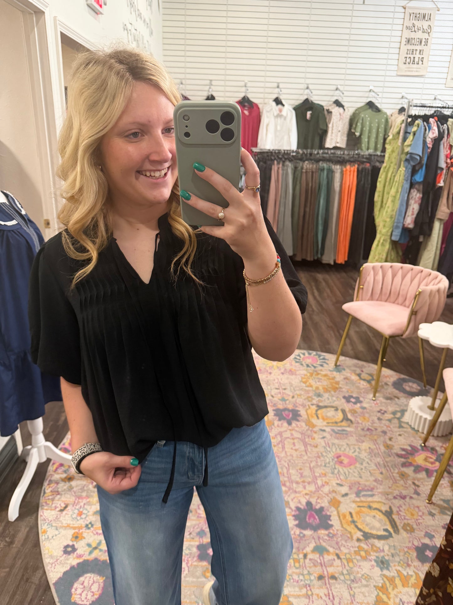 Elegant Ease Black Blouse