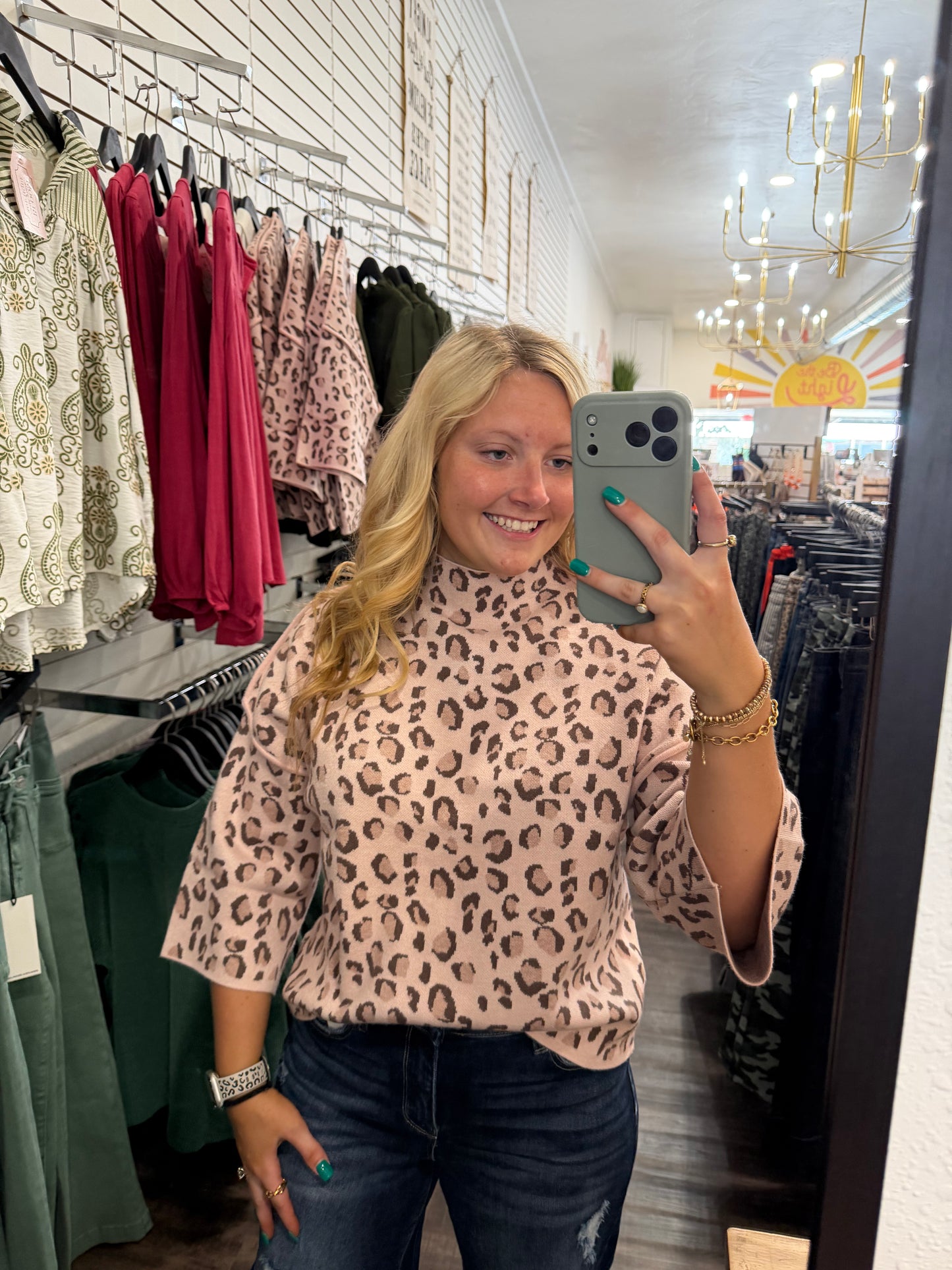 Pink Cheetah Sweater