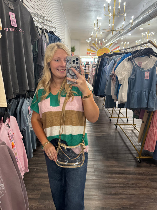 The Clara Clear Purse Gold (117)