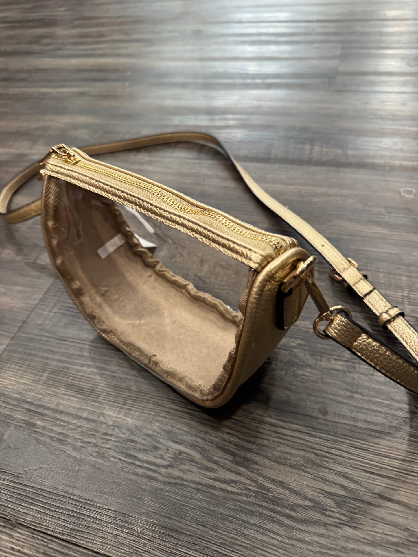 Peyton Gold Clear Crossbody