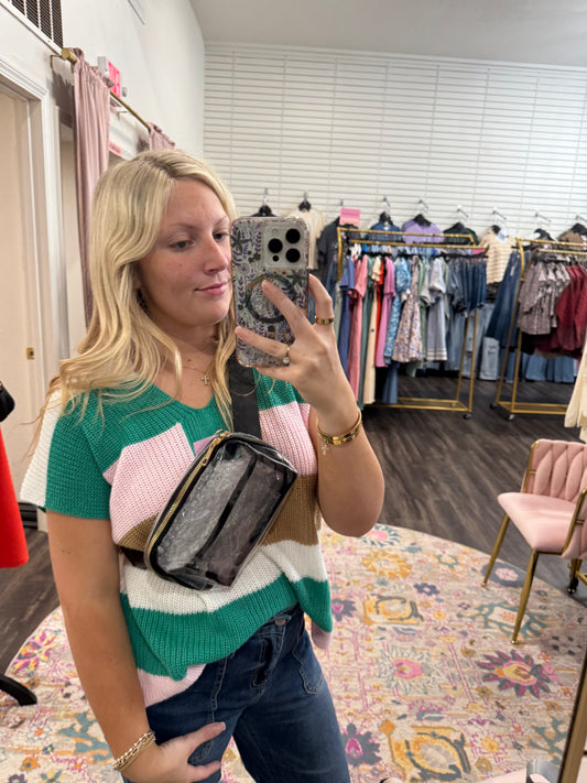 Black Clear Belt Bag (117)