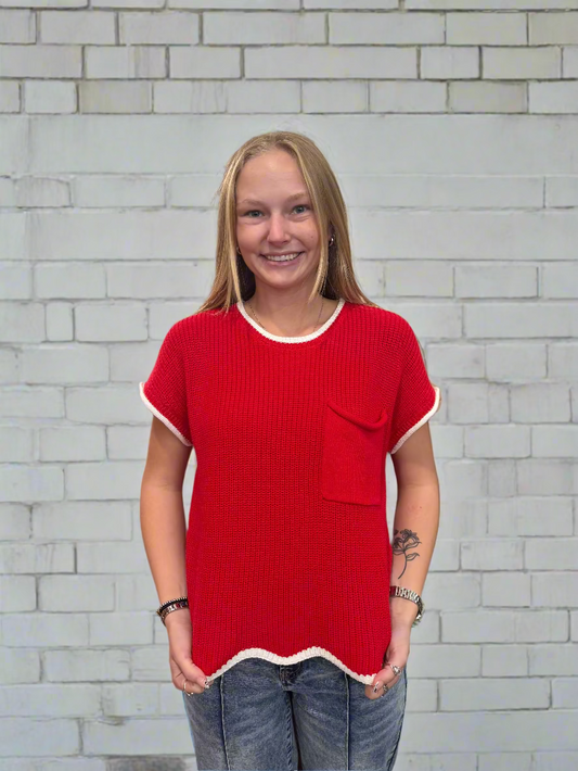Falling For Red Sweater