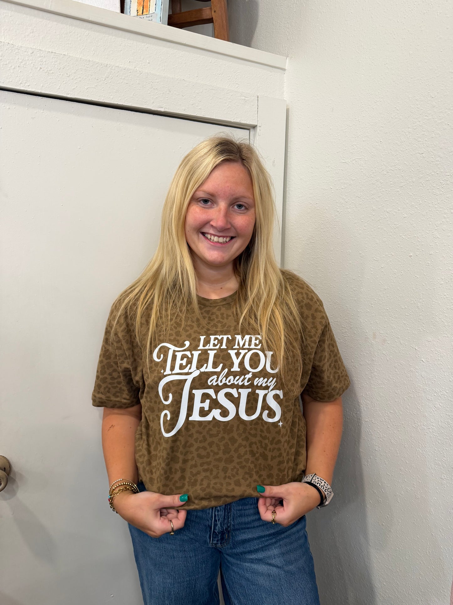 Jesus Brown Cheetah Tshirt (117)