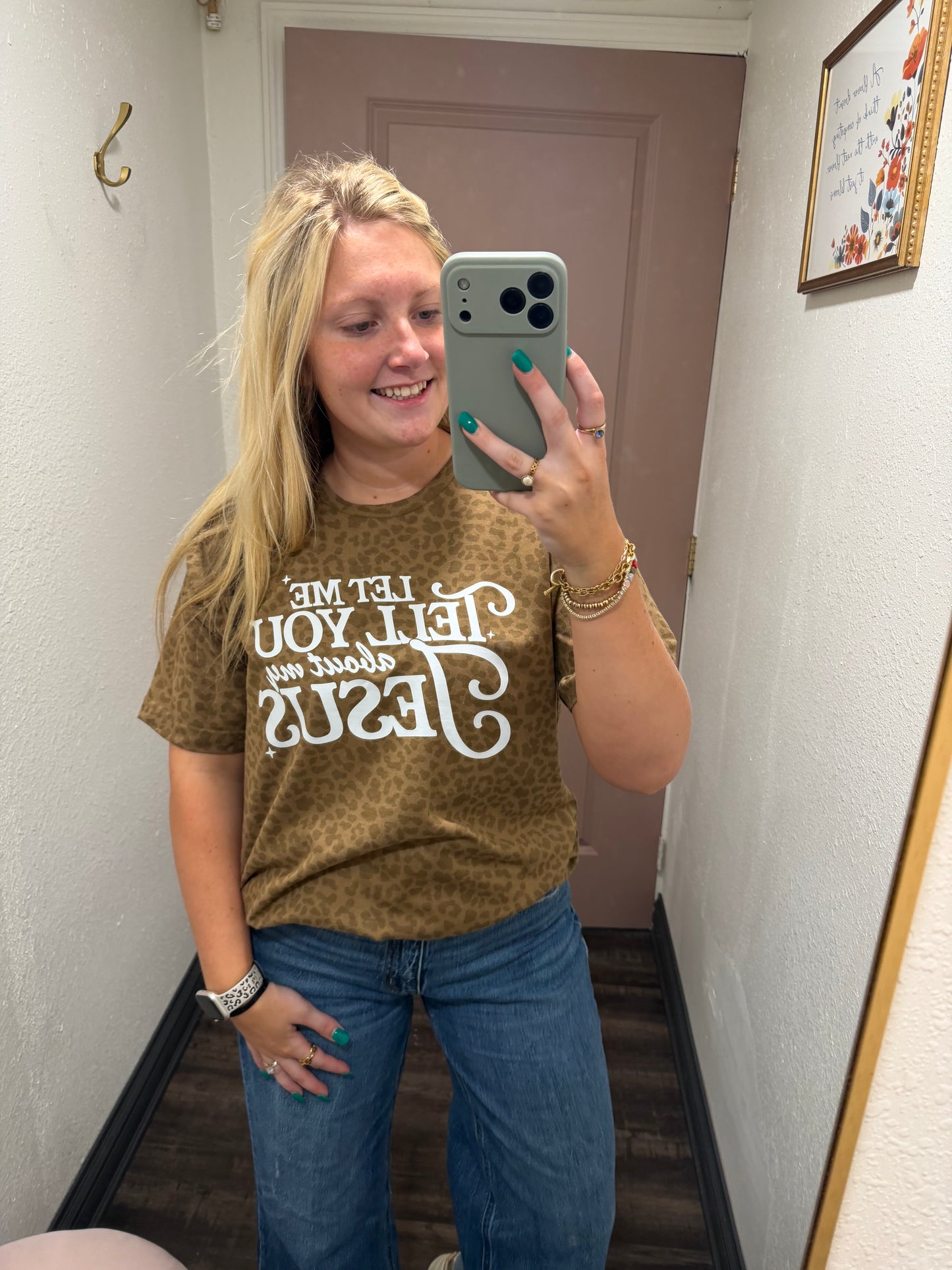 Jesus Brown Cheetah Tshirt (117)