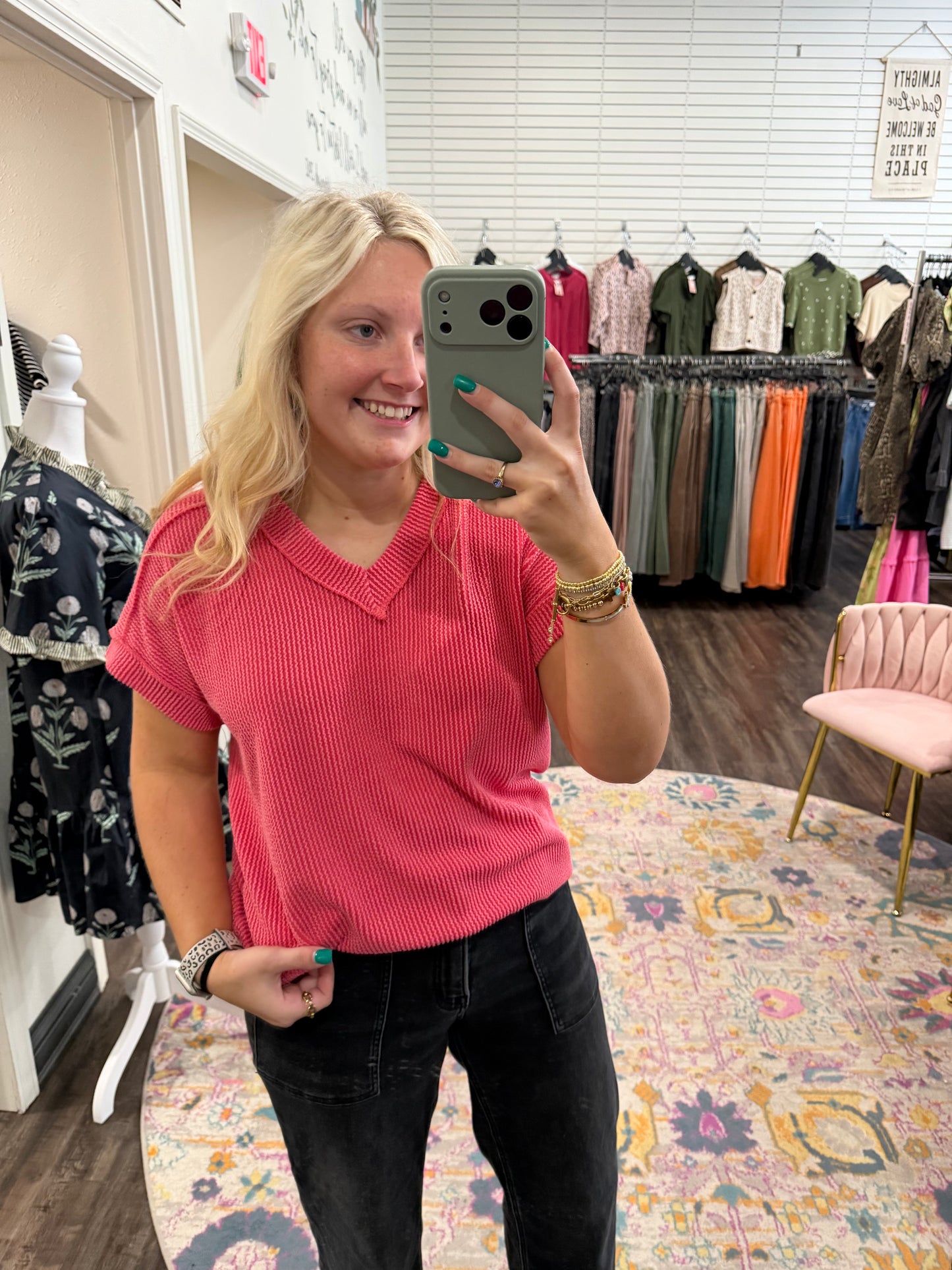 Coral Kindness Top (117)