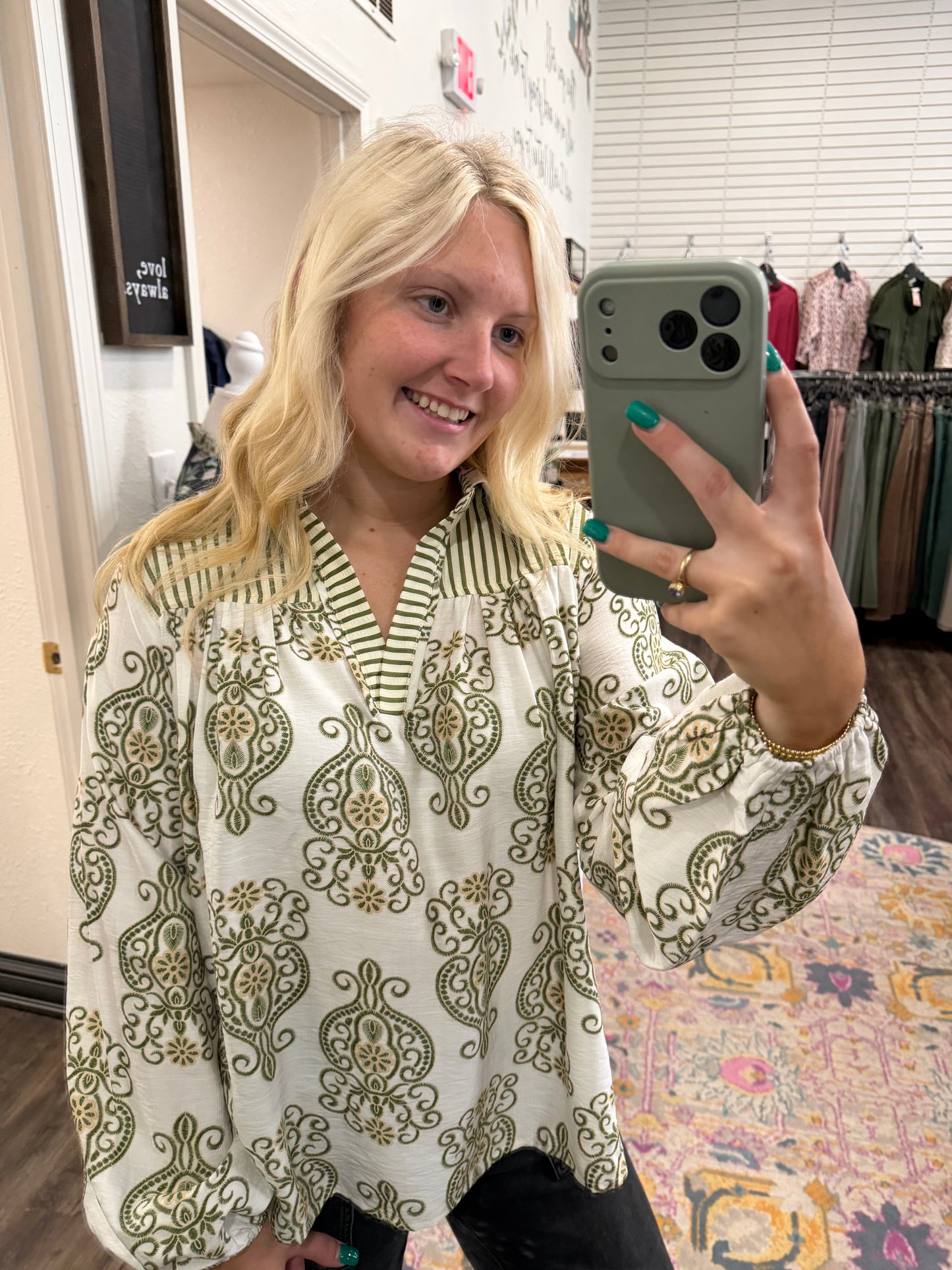 Willow Print Blouse