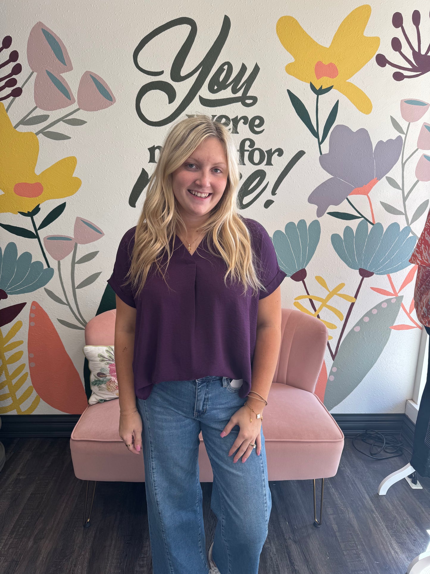 Purple Plum Collard Top