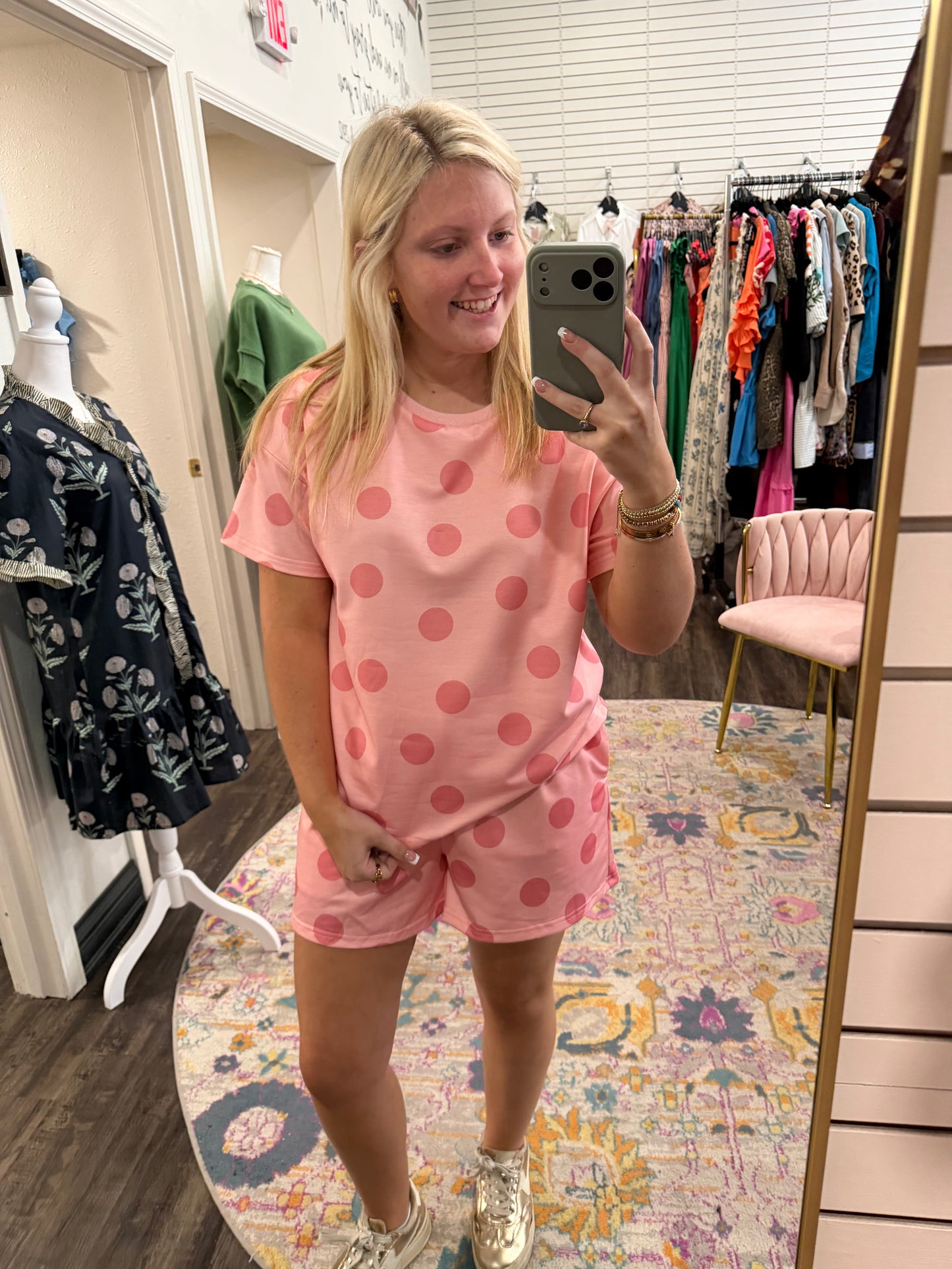 Sweetheart Pink Polka Dot Set (117)