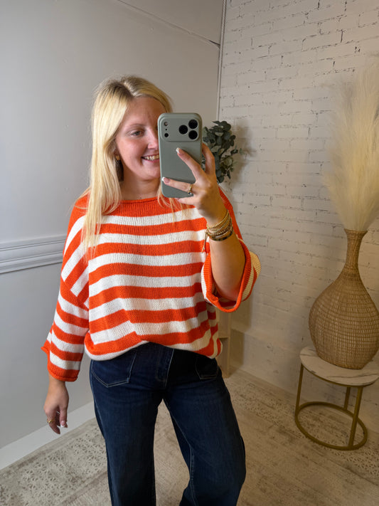 Cowgirl Orange Sweater