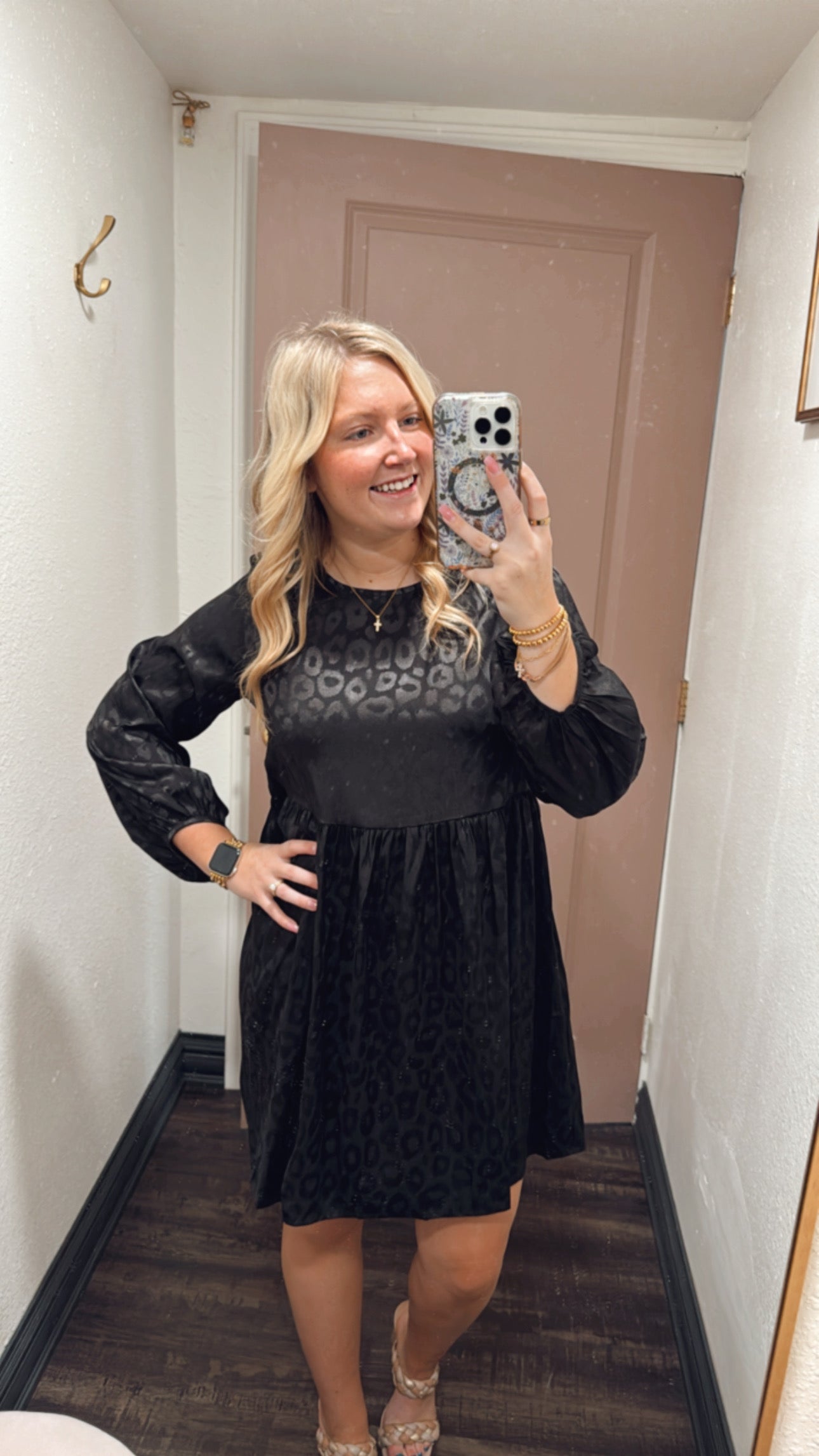 Black Cheetah Dress (117)