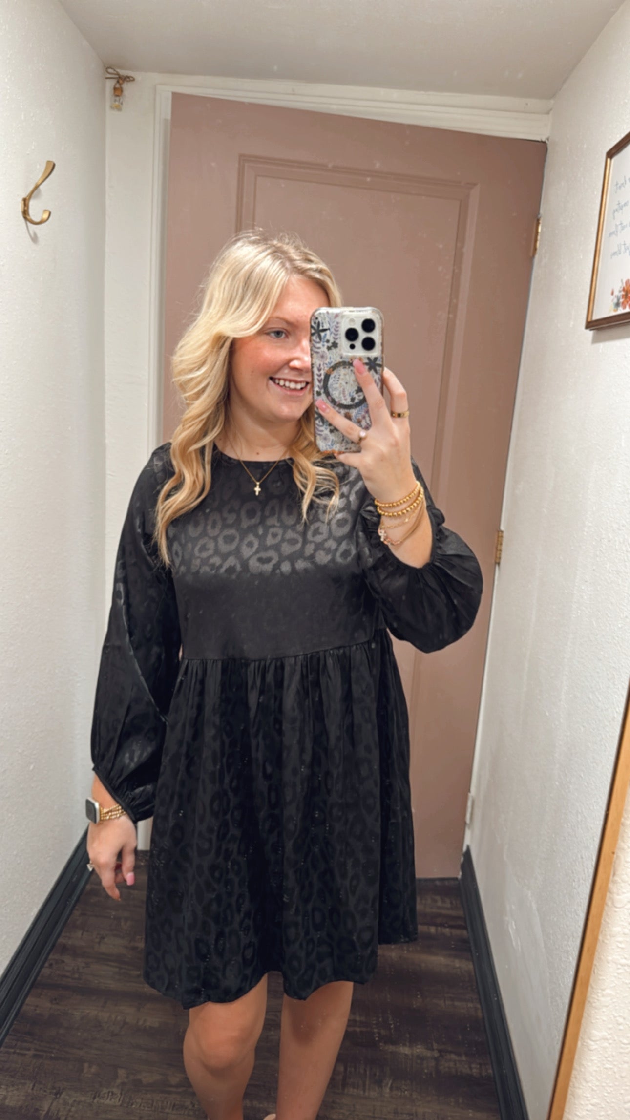 Black Cheetah Dress (117)