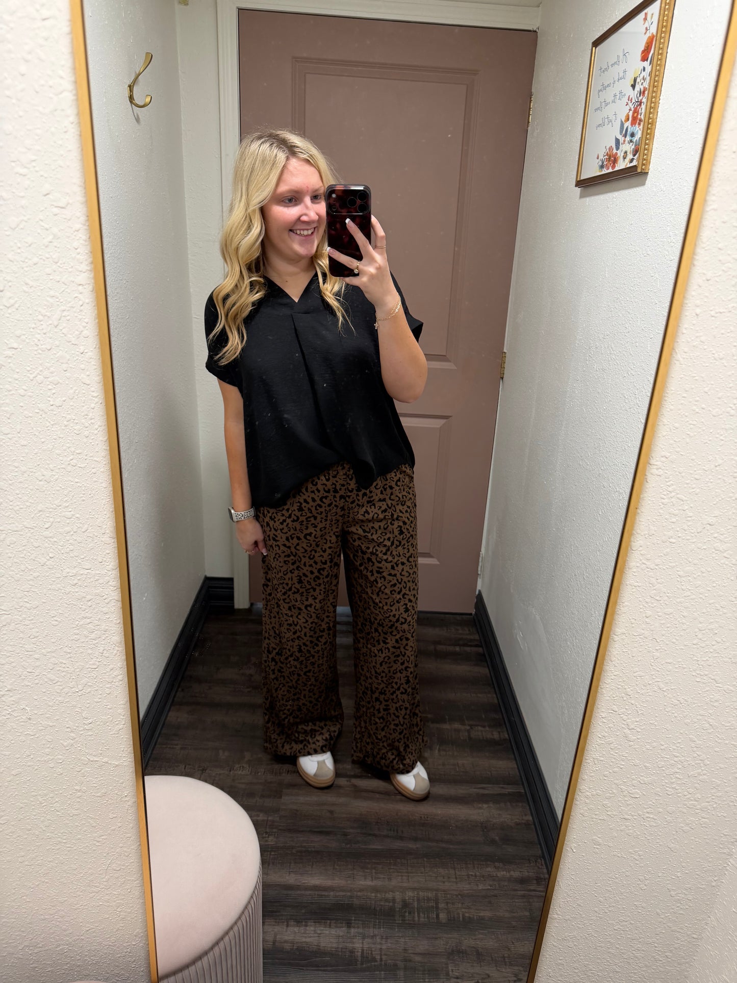 Leopard Print Loose Pants (117)