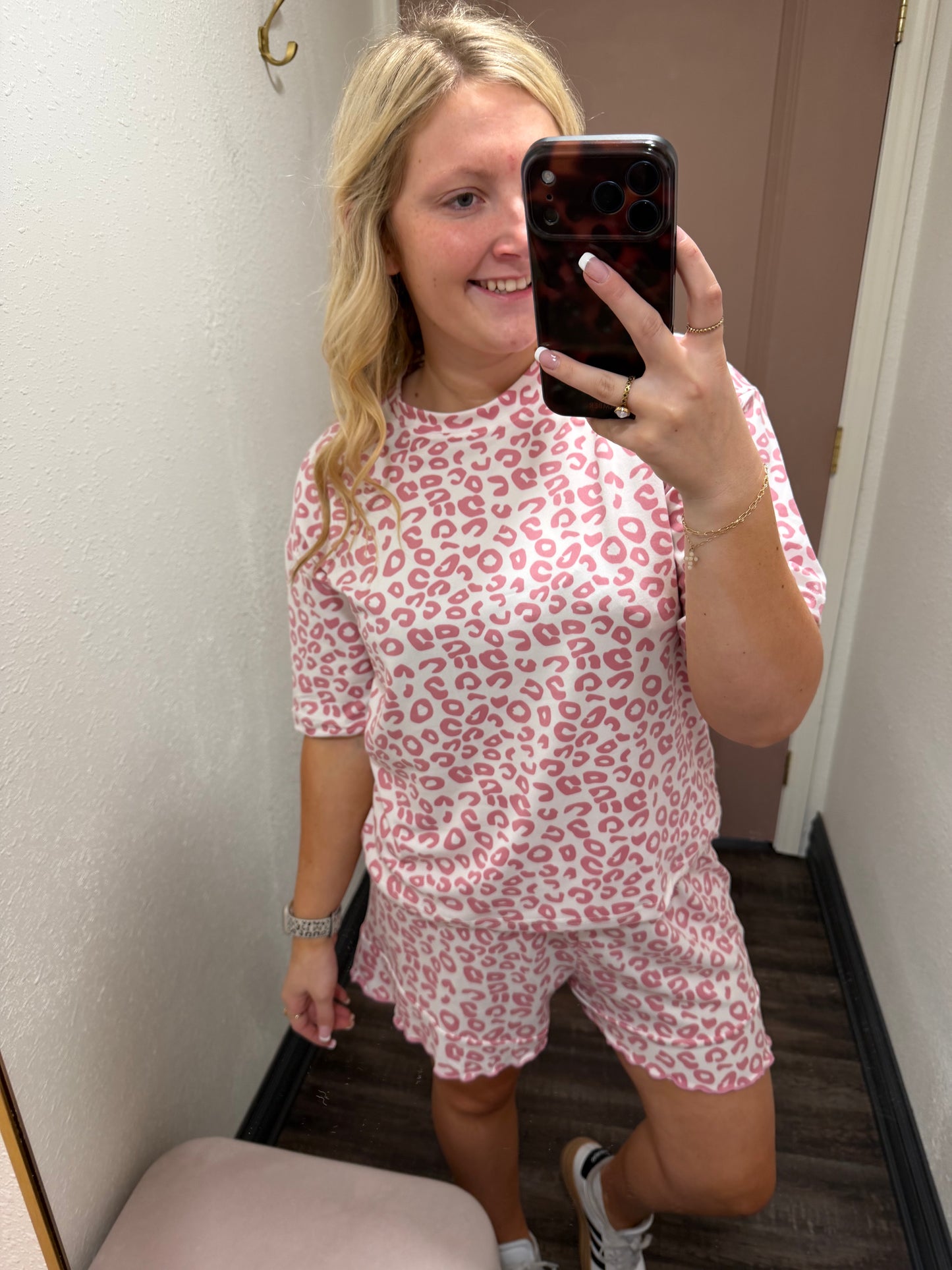 Pink Cheetah PJ Set (117)