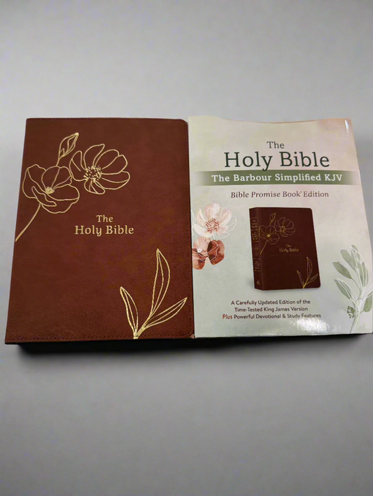 The Holy Bible Chestnut Floral