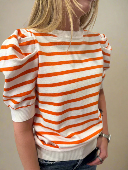 Orange And Cream Sweater