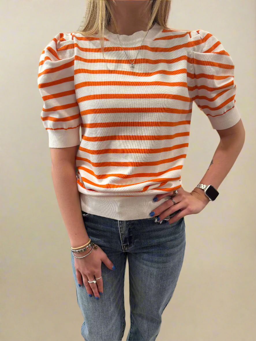 Orange And Cream Sweater