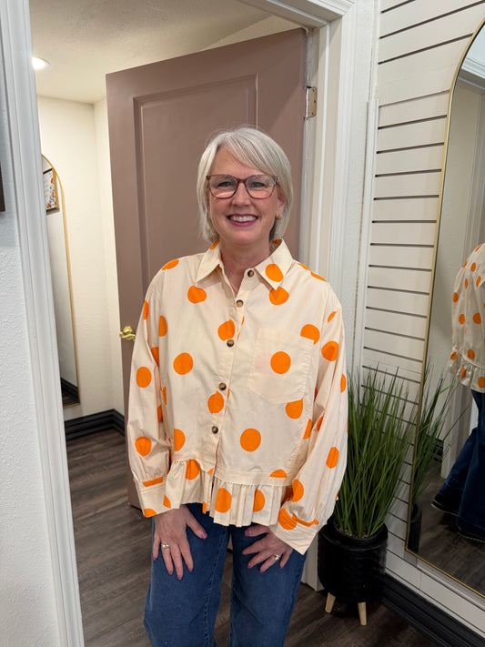 Cowboy Polka Dot Top