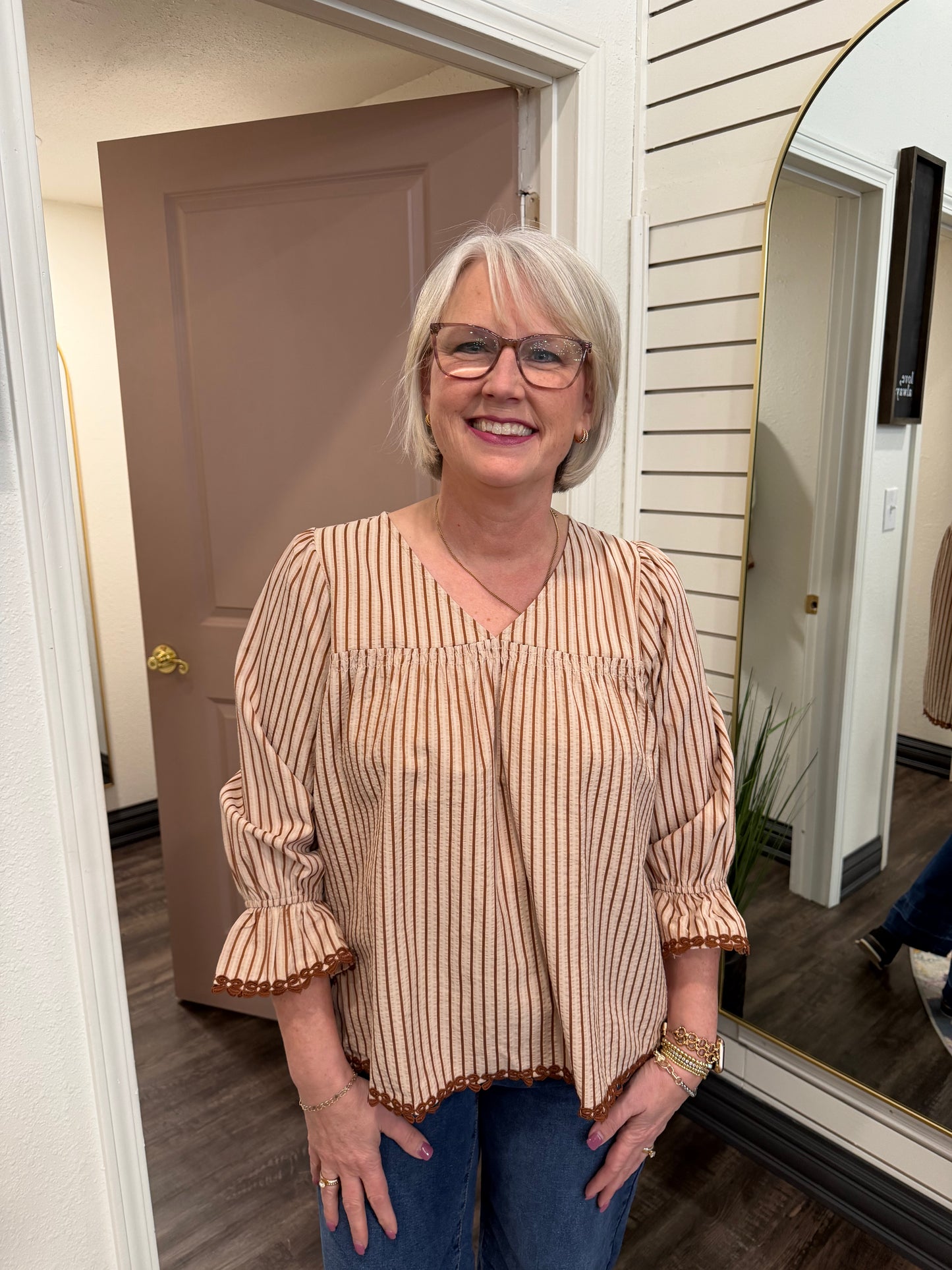 Striped Cotton Blouse