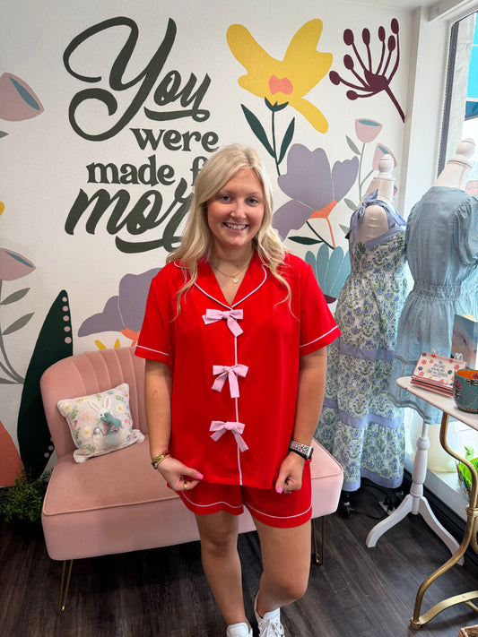 Sweet Dreams Bow PJ Set (117)