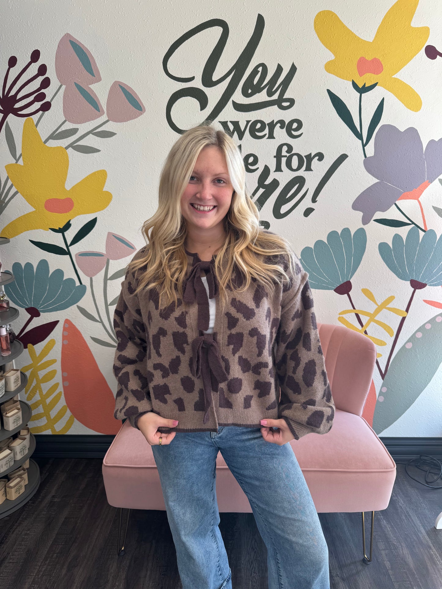 Mocha Leopard Tie Sweater