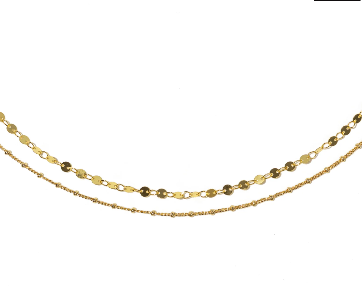 Gold Layered Circle Necklace
