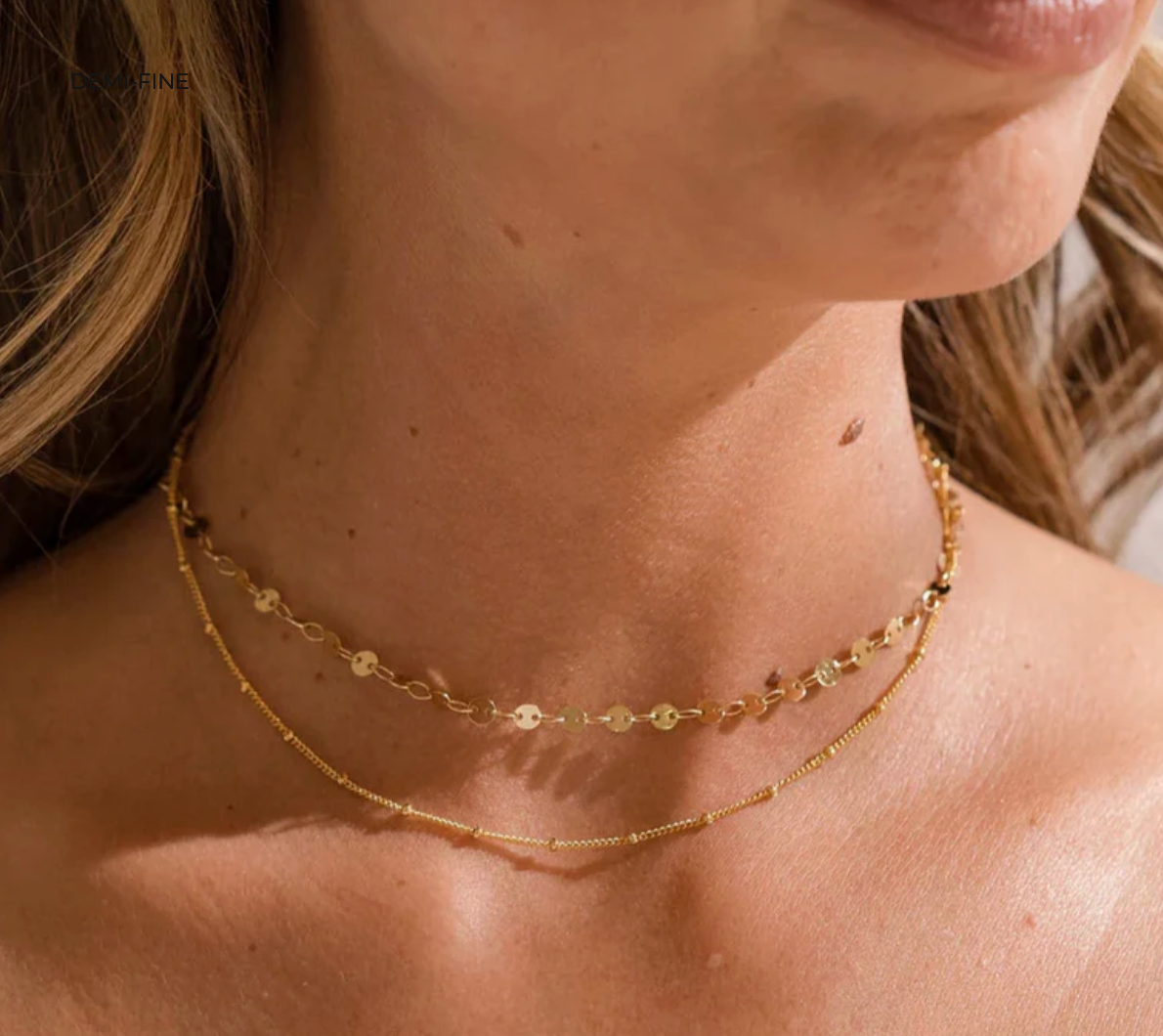 Gold Layered Circle Necklace